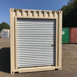 6’ Wide x 7′ 4″ Tall Roll Door In High Cube Container End