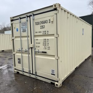 20′ x 8′ x 8.5′ Tall– New Shipping/Storage Container – Wind and Watertight – BEIGE