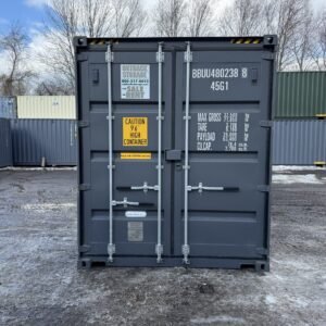 40′ x 8′ x 9.5′ Tall –New *High Cube*Shipping/Storage Container – Wind and Watertight – GRAY