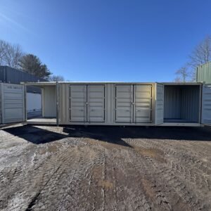40′ x 8′ x 9.5′ Tall -New *High Cube**FOUR SIDE DOOR OPENINGS** Shipping/Storage Container – Wind and Watertight – BEIGE