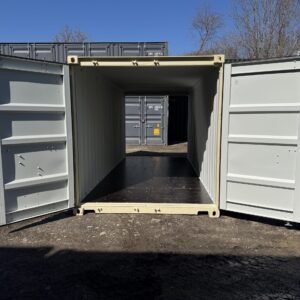 20′ x 8′ x 8.5′ Tall– New **DOUBLE DOOR** Shipping/Storage Container – Wind and Watertight – BEIGE